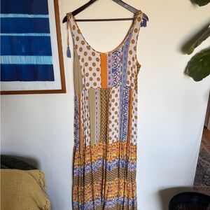 Vibrant Patchwork Maxi Dress